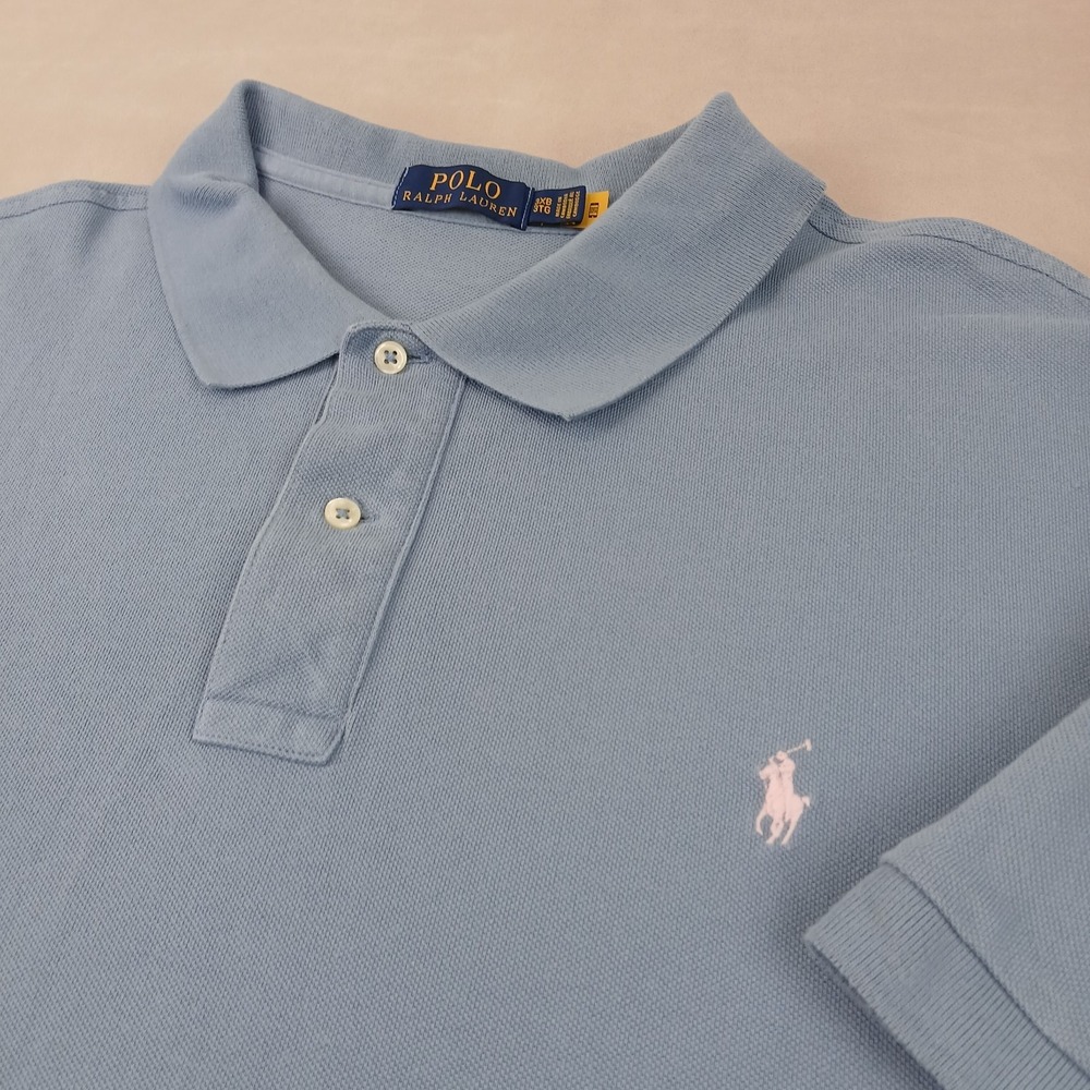 Polo Ralph Lauren 3XB Mens Shirt Classic Pique Knit 27x30 Purple